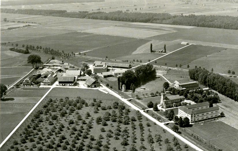Aerial-view of the institutions of Bellechasse