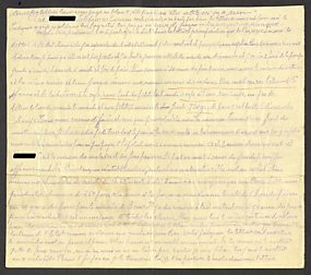 Lettre dite de «contrebande» écrite par un interné de Bellechasse, 1927